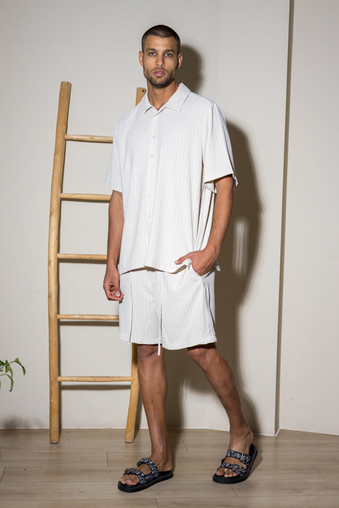 STRIPPED LINEN SUIT