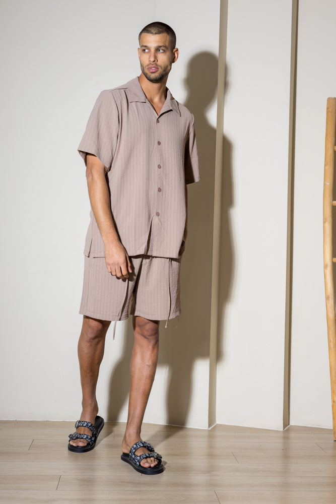 STRIPPED LINEN SUIT