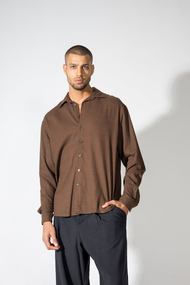 LINEN BUTTONED SHIRT