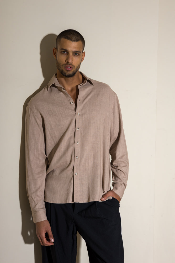 LINEN BUTTONED SHIRT