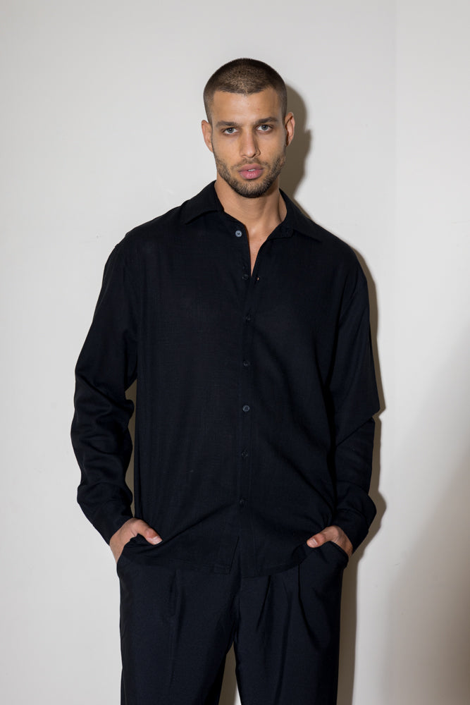 LINEN BUTTONED SHIRT