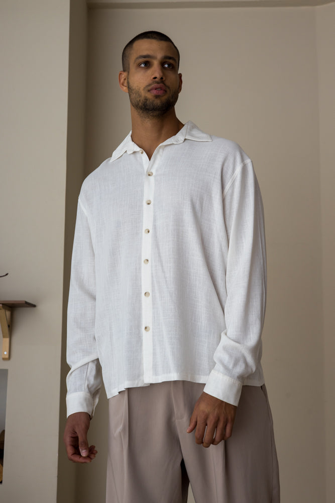 LINEN BUTTONED SHIRT