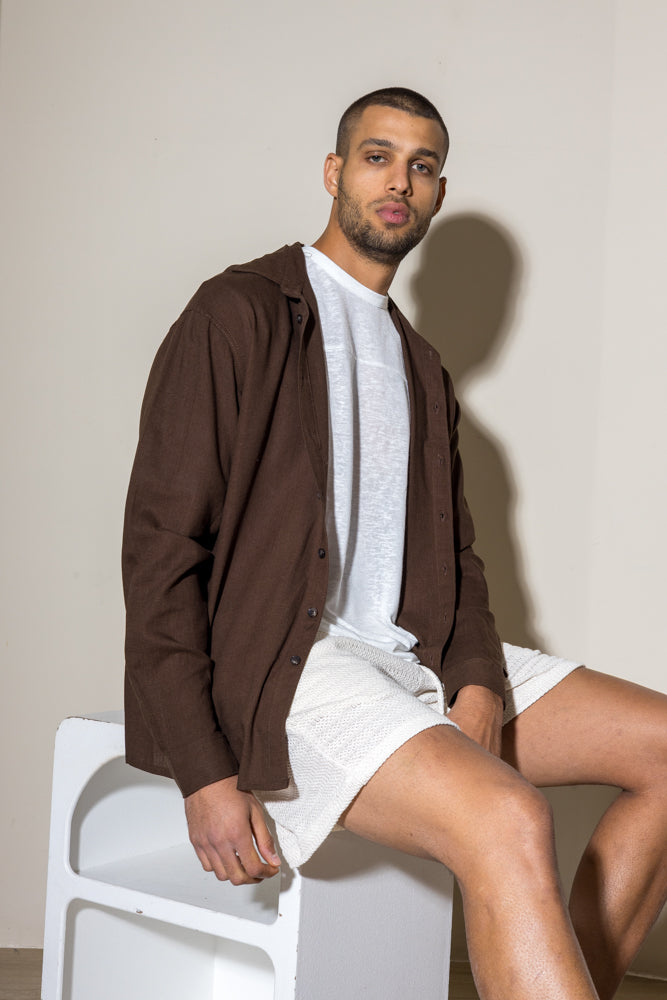 LINEN BUTTONED SHIRT