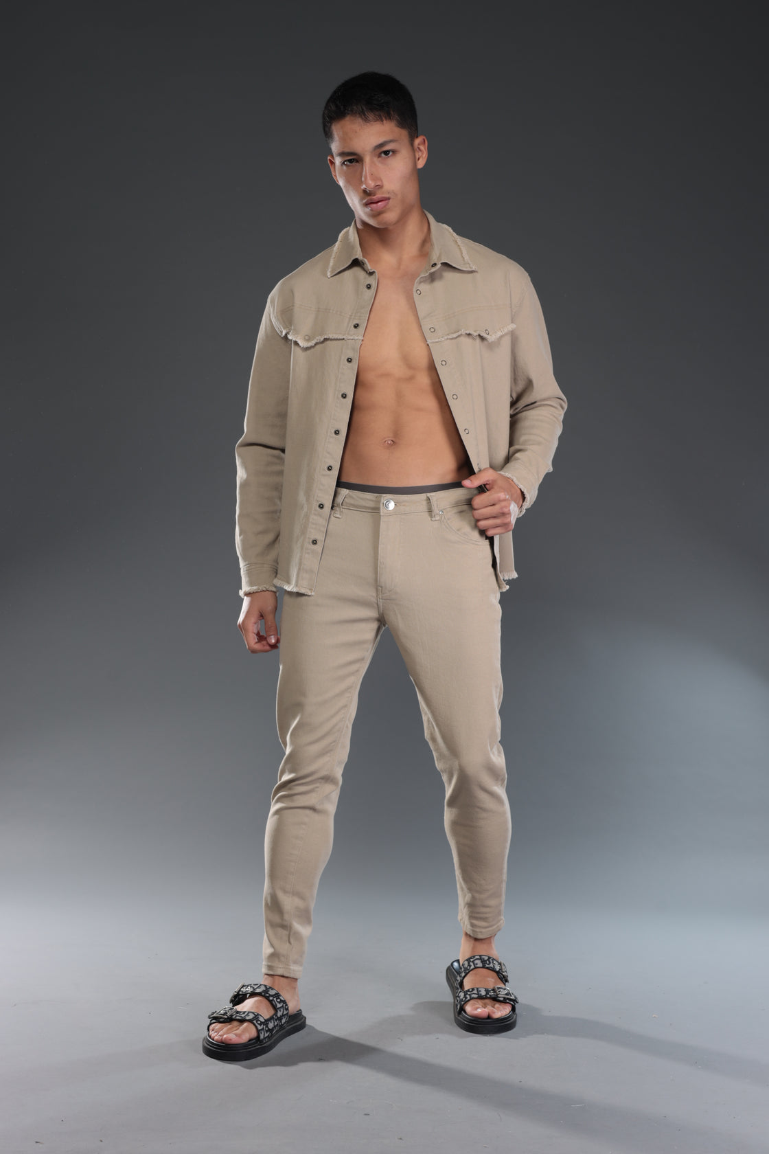 DRILL BUTTONED JACKETS