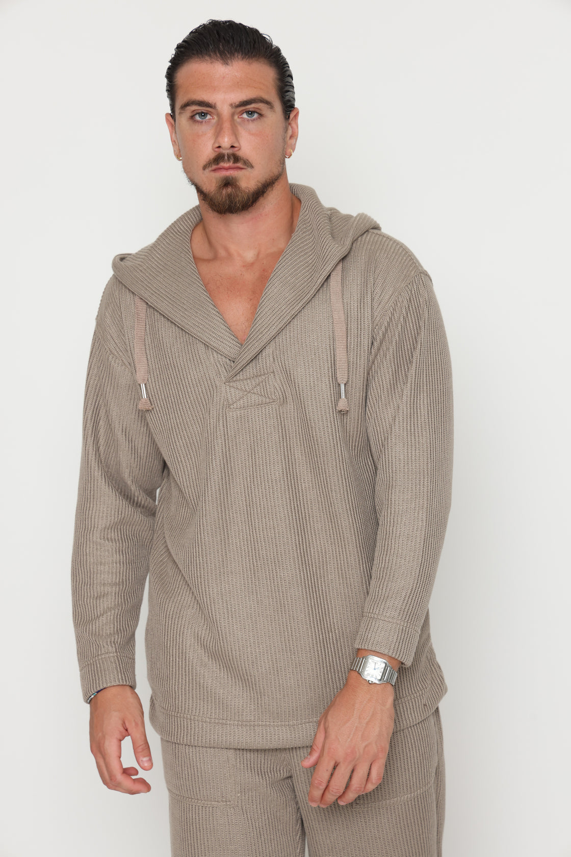 KNITTED HOODIE